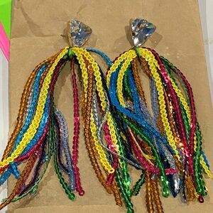Fun colorful Sequin Tassel Earrings